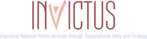 Invictus-logo. Teksti: Invictus. Improving National Victim services through Transnational Unity and Strategy